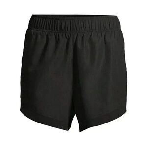 Athletic Works Dri-Works Women's Black Nylon Running Shorts w Brief NEW NWT